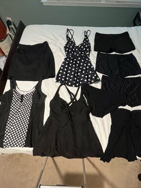 XL women’s swimwear tops and bottoms—9 assorted pieces, NWOT